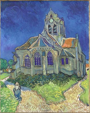 The Church at Auvers，作者 Vincent van Gogh