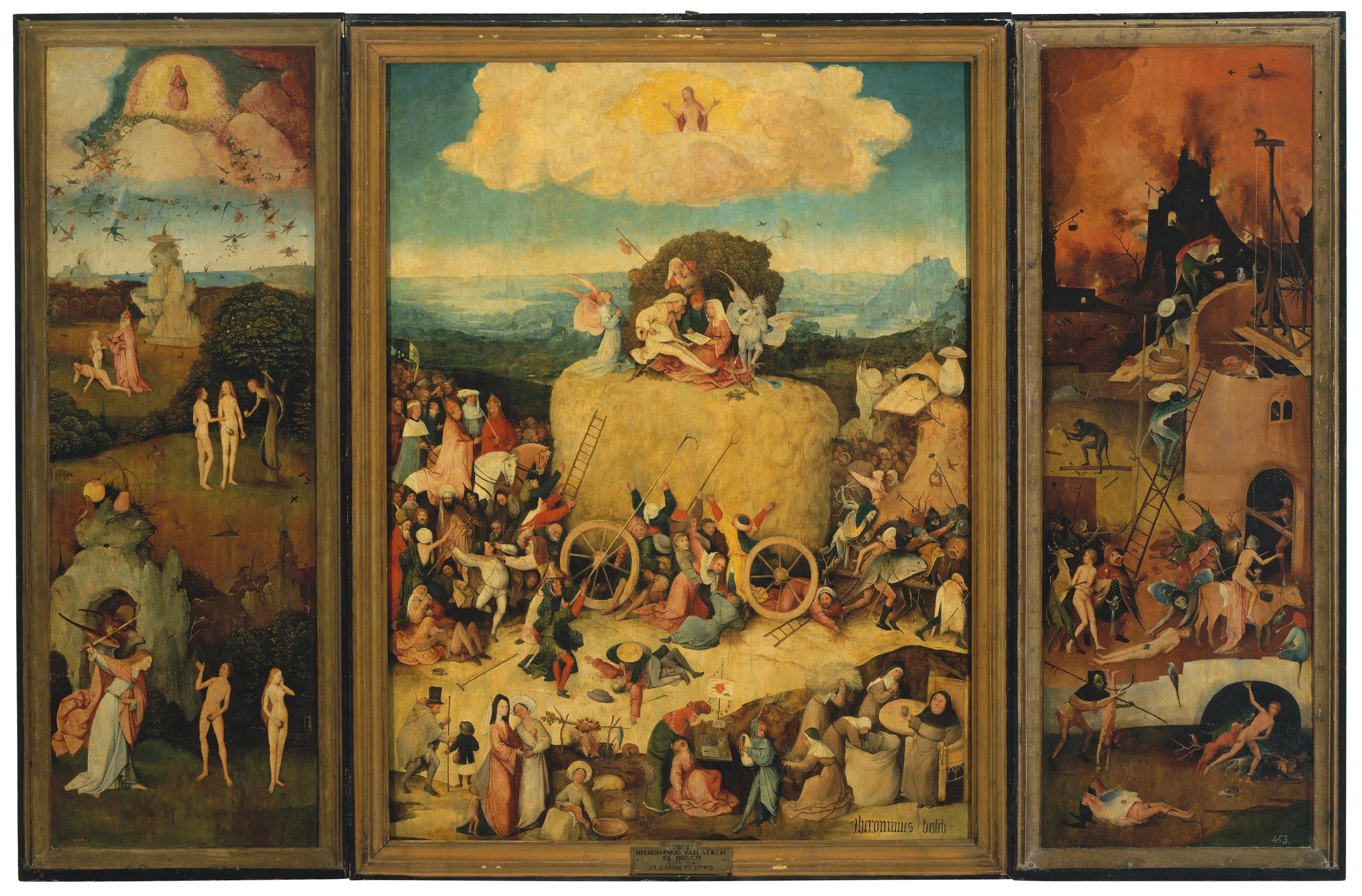 The Haywain Triptych，作者 希罗尼穆斯·博斯