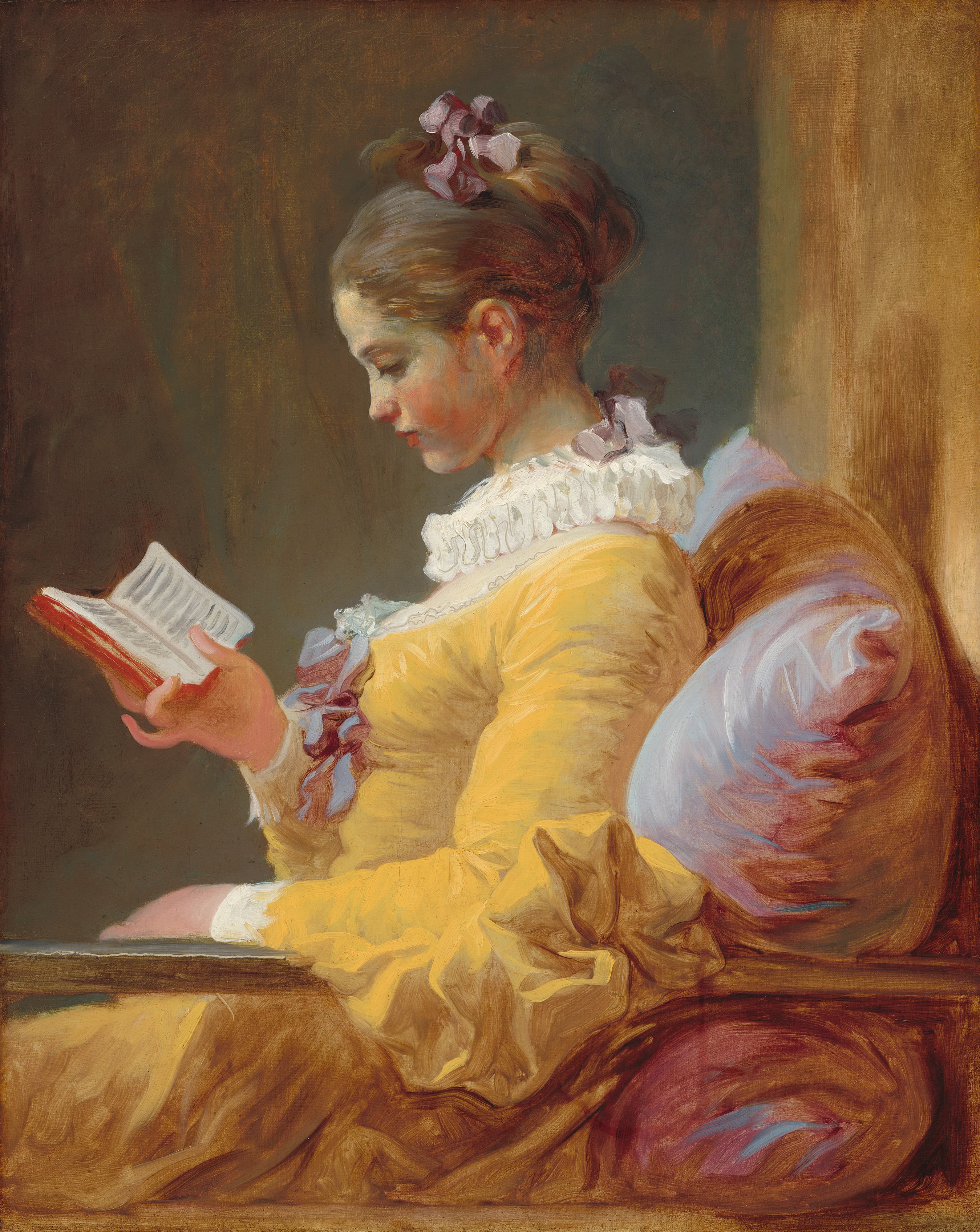 A Young Girl Reading，作者 Jean-Honoré Fragonard