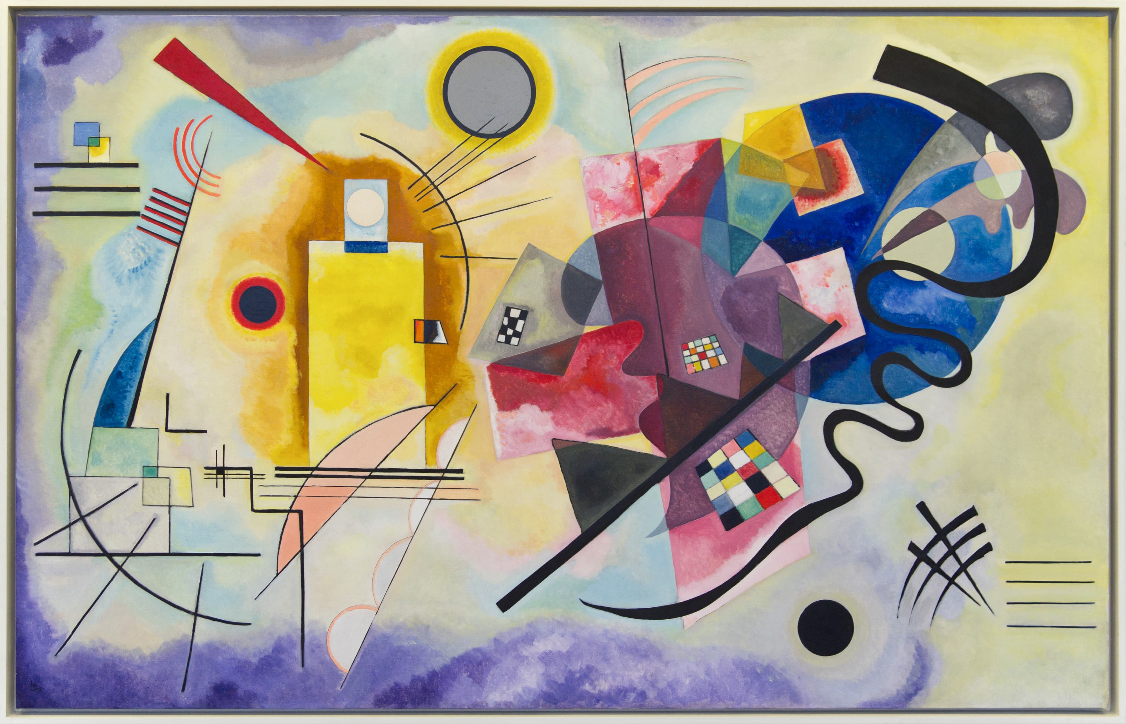 Yellow-Red-Blue，作者 Wassily Kandinsky