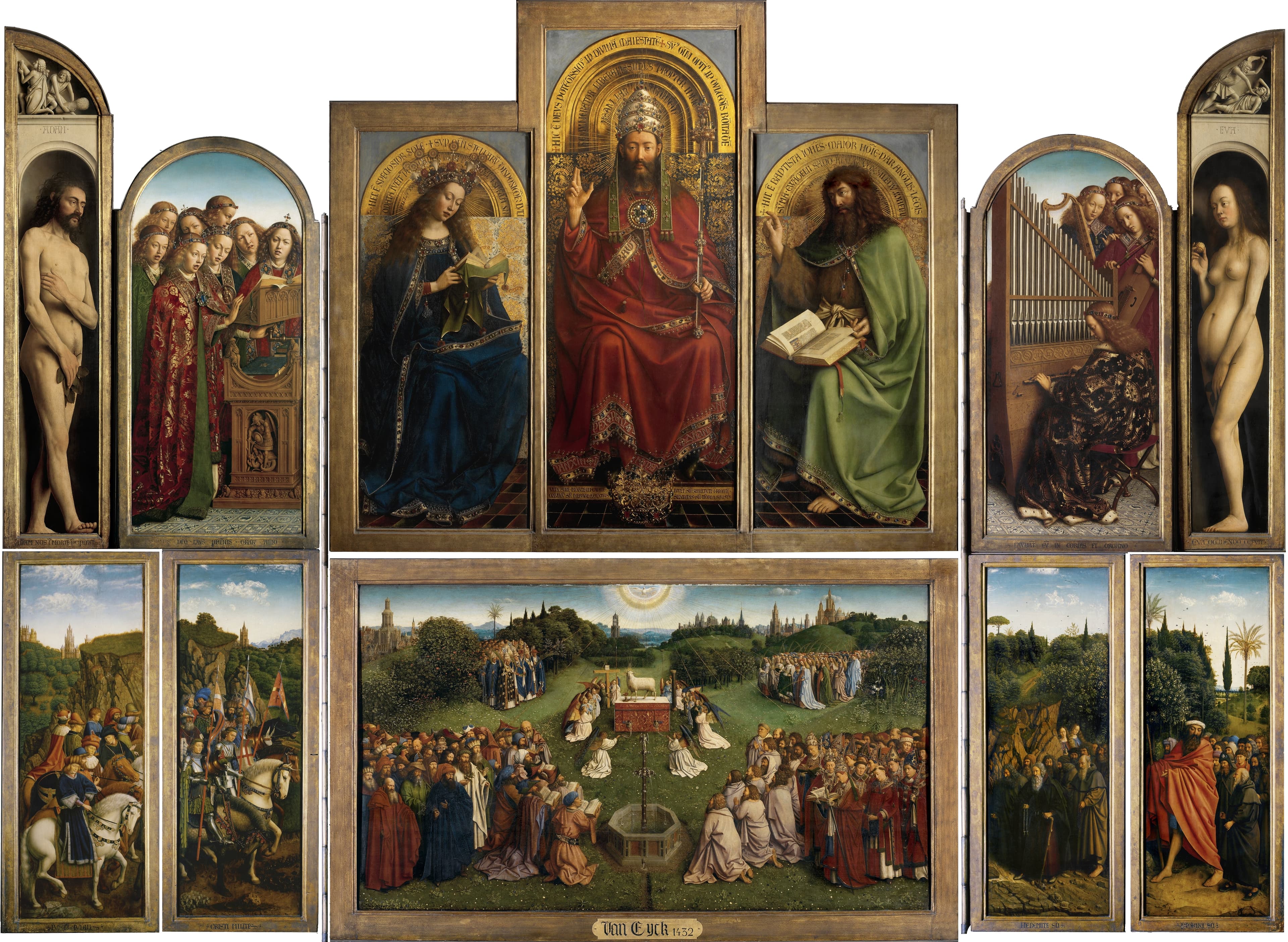 Ghent Altarpiece，作者 扬·凡·艾克、胡贝特·凡·艾克