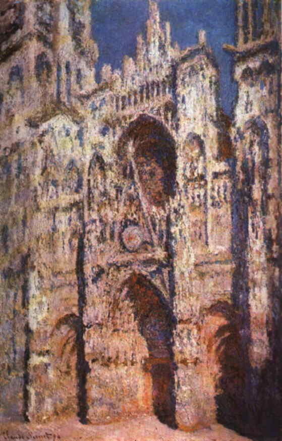 Rouen Cathedral, West Facade, Sunlight，作者 克劳德·莫奈