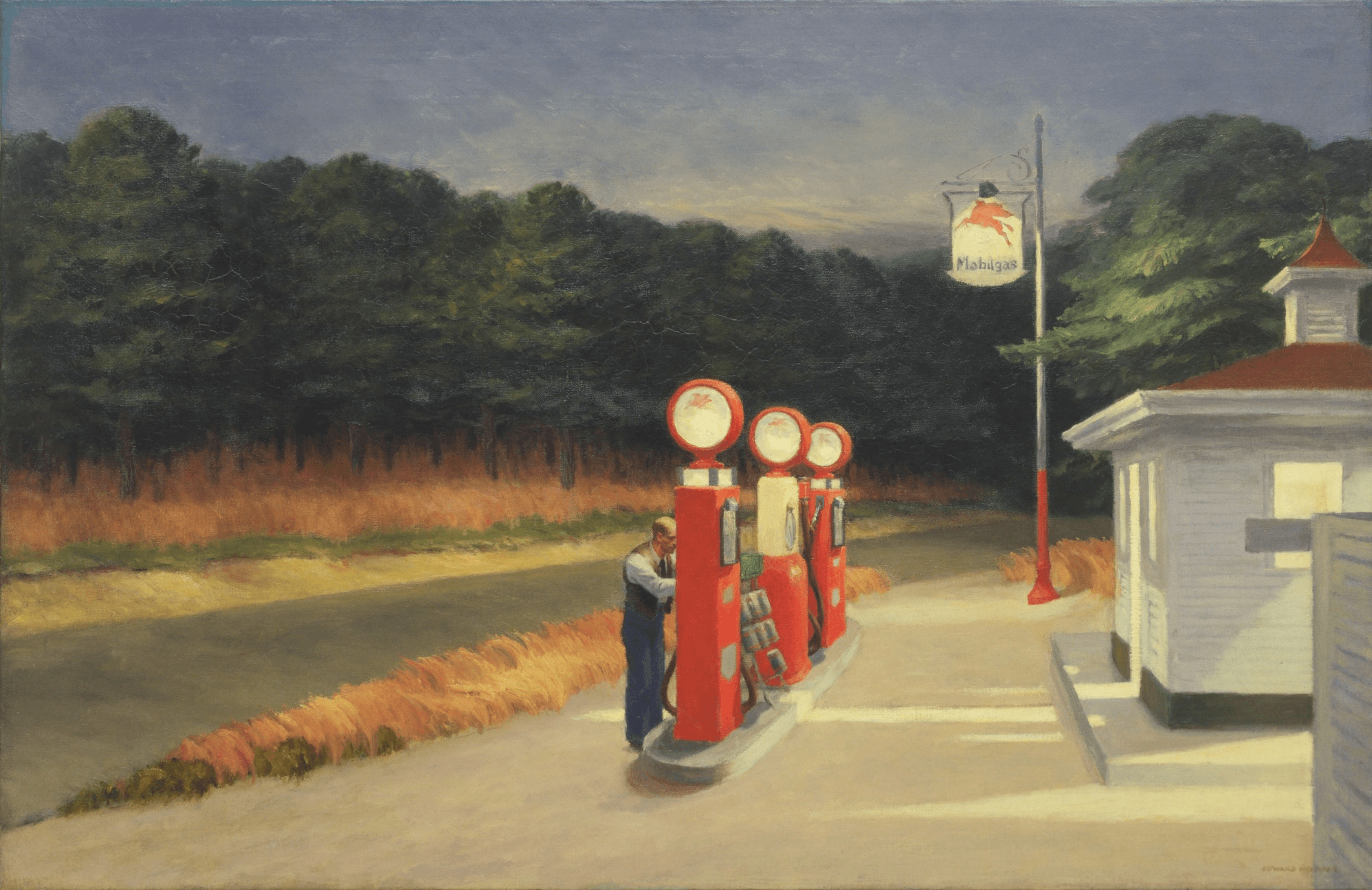 Gas，作者 Edward Hopper