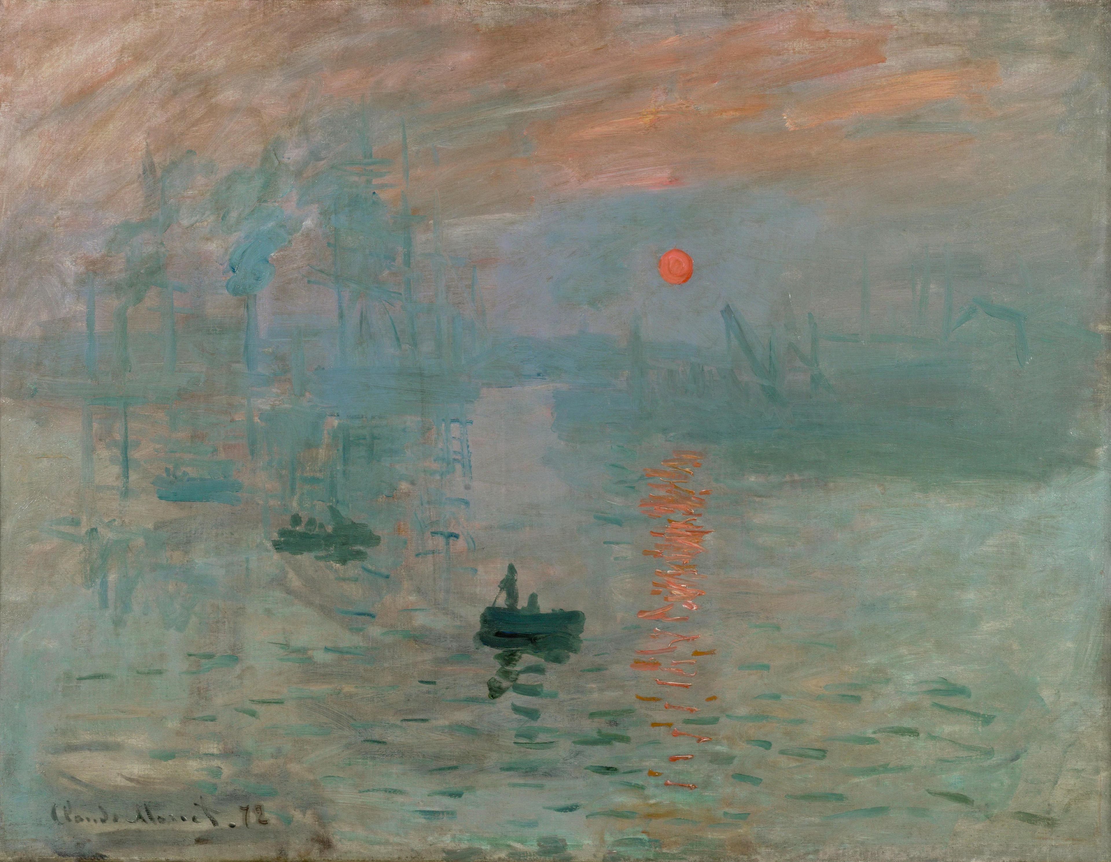 Impression, Sunrise，作者 克劳德·莫奈