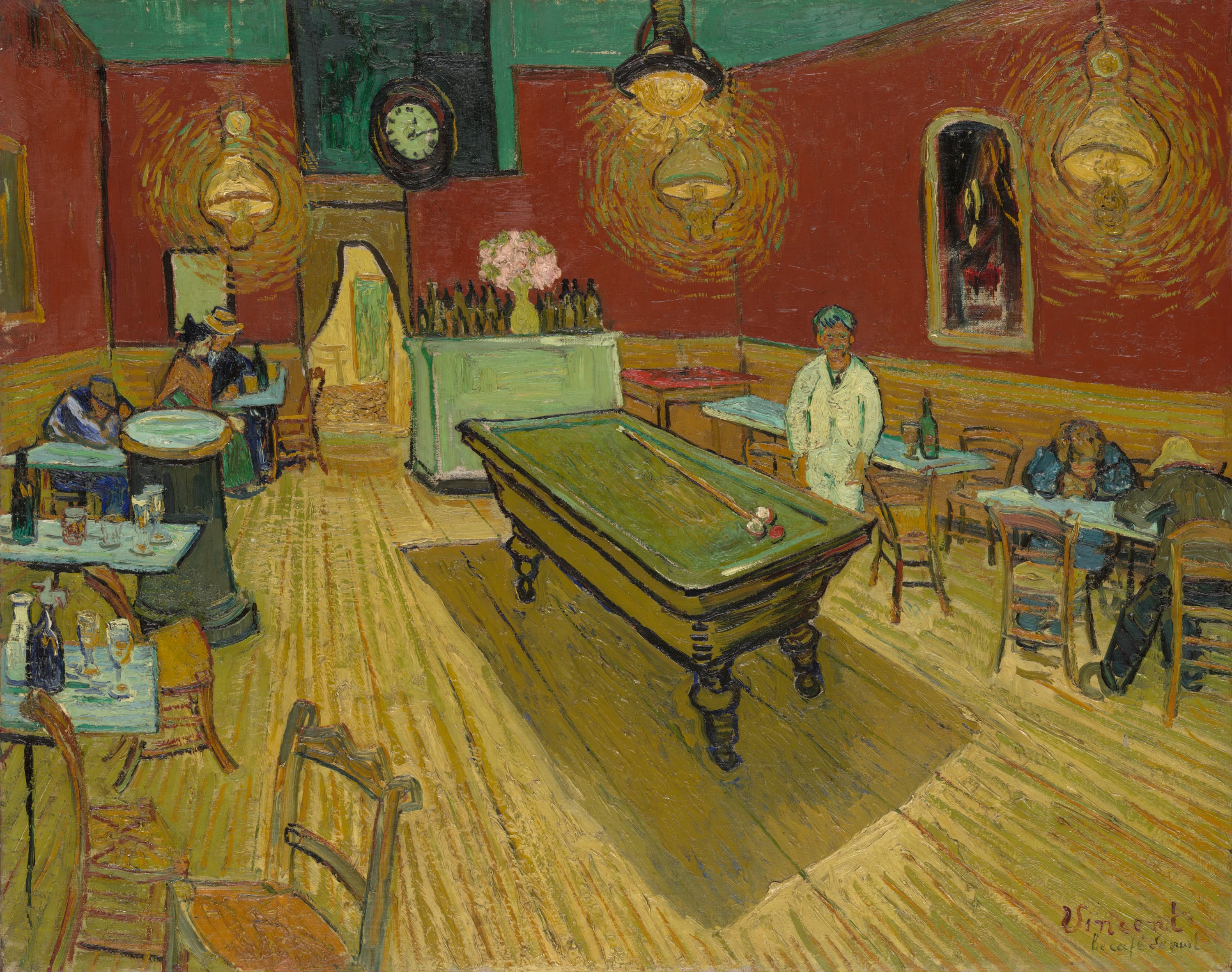 The Night Café，作者 文森特·梵高