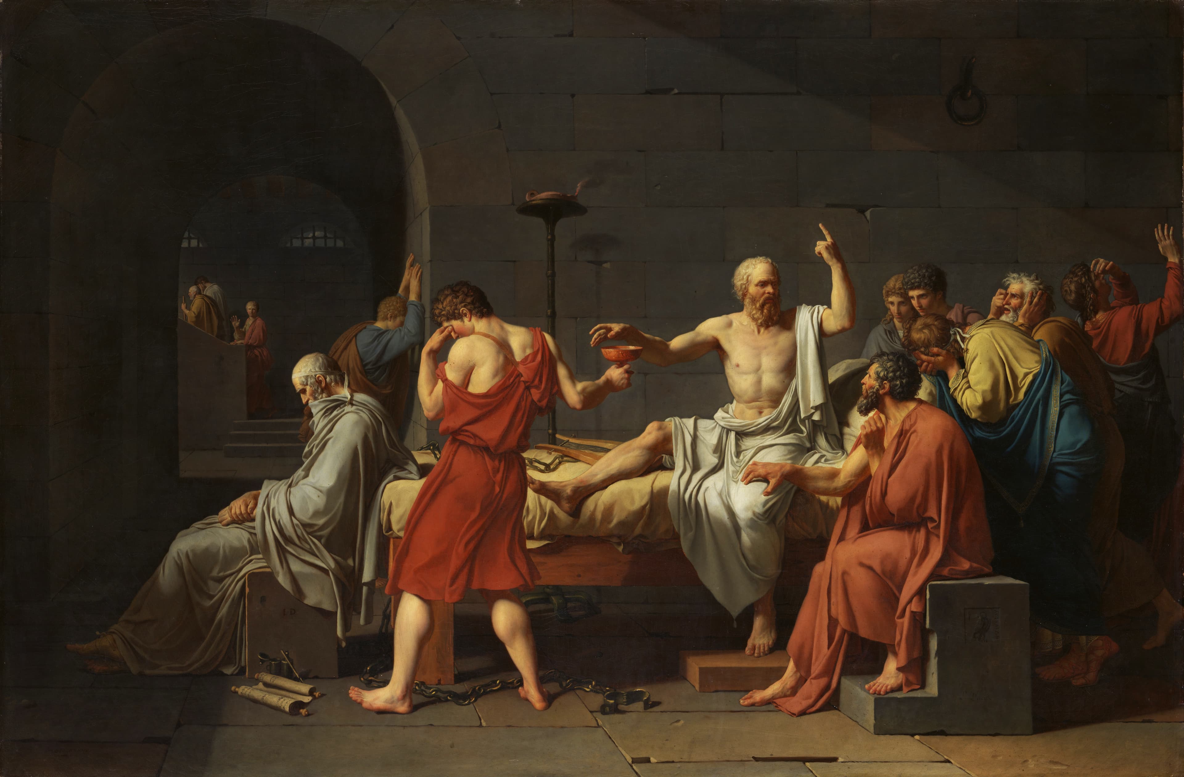 The Death of Socrates，作者 Jacques-Louis David