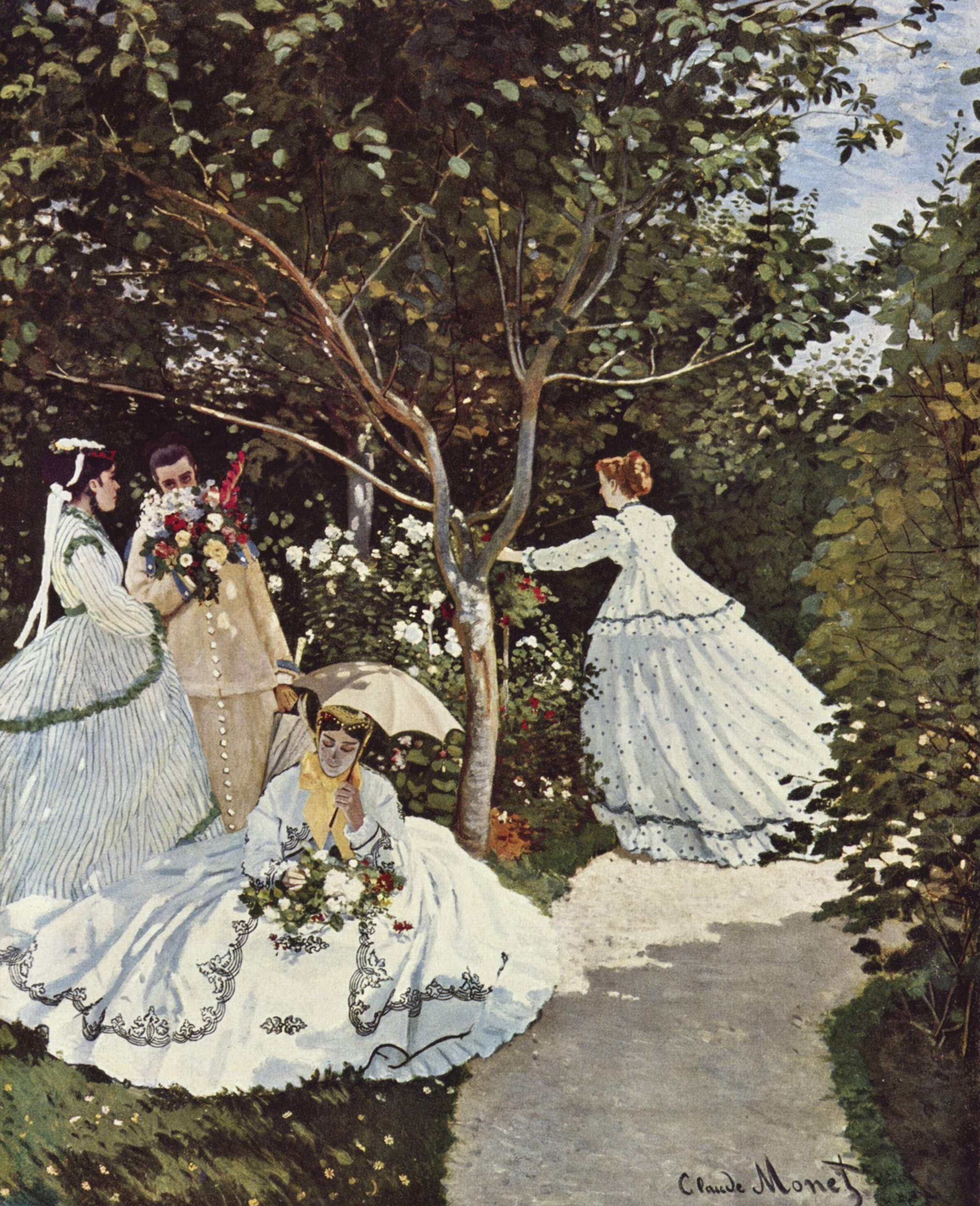 Women in the Garden，作者 克劳德·莫奈