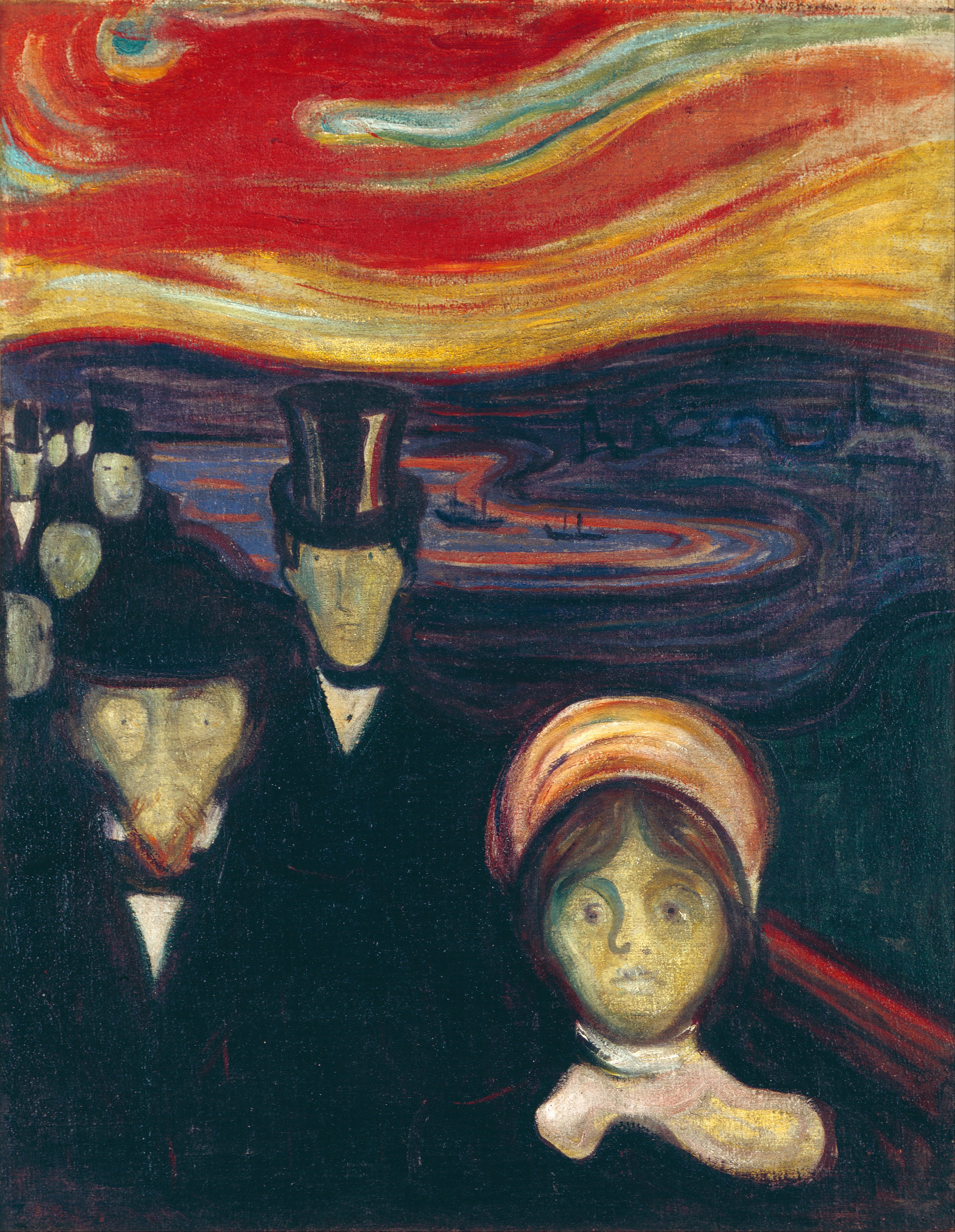 Anxiety，作者 Edvard Munch