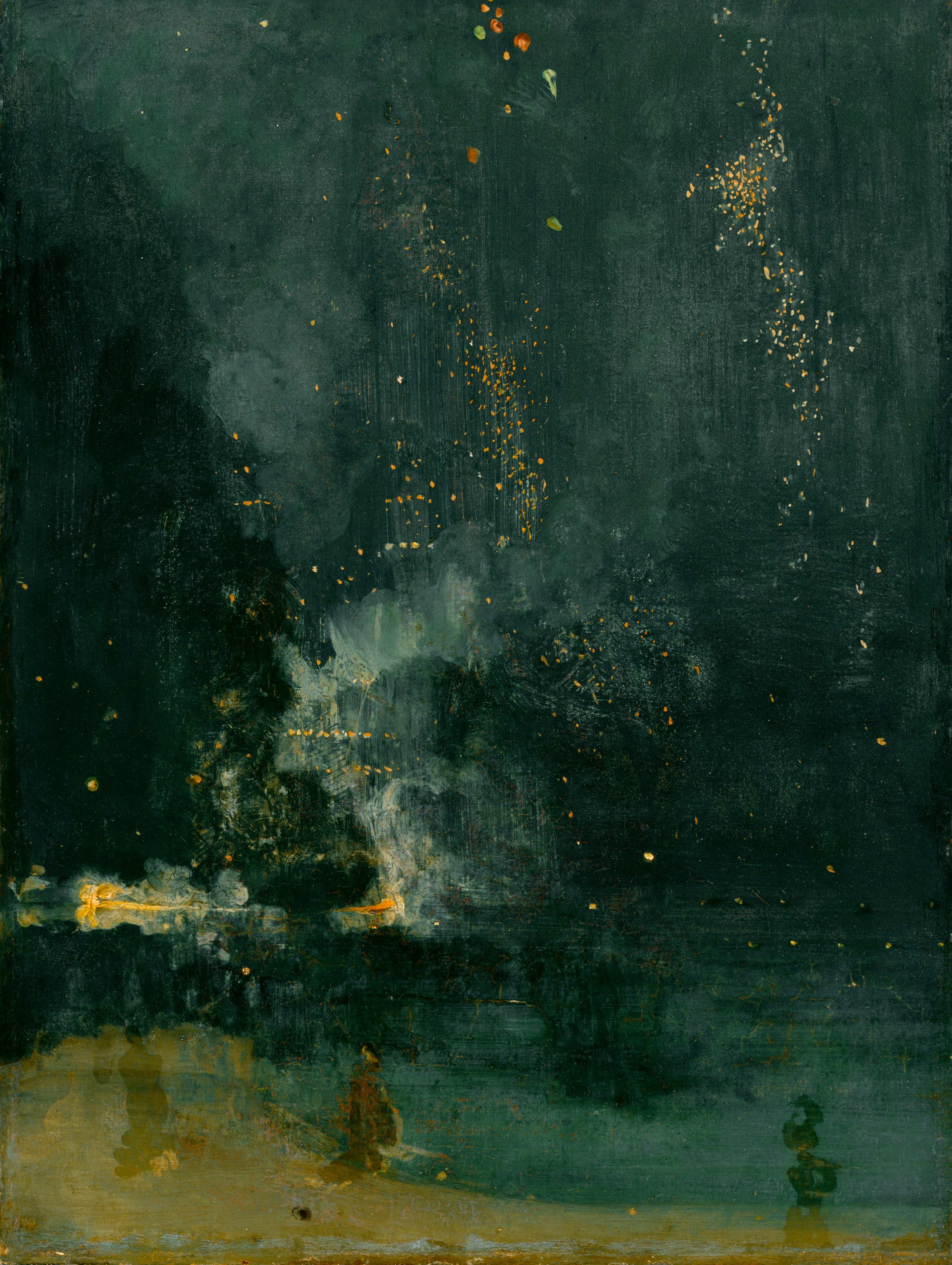 Nocturne in Black and Gold �?The Falling Rocket，作者 James McNeill Whistler