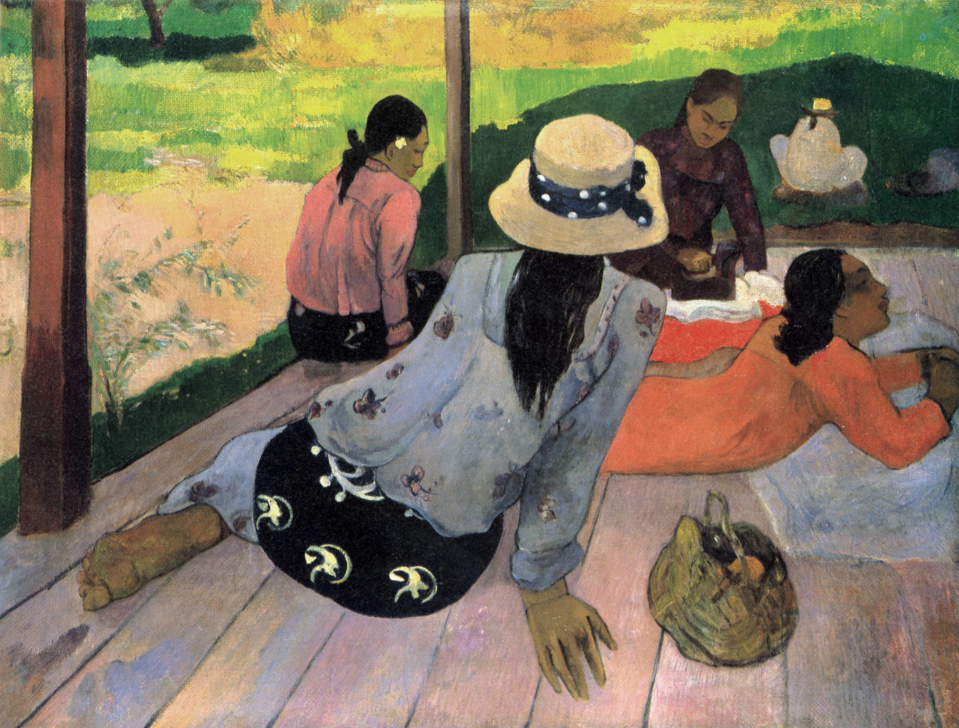 The Siesta，作者 保罗·高更