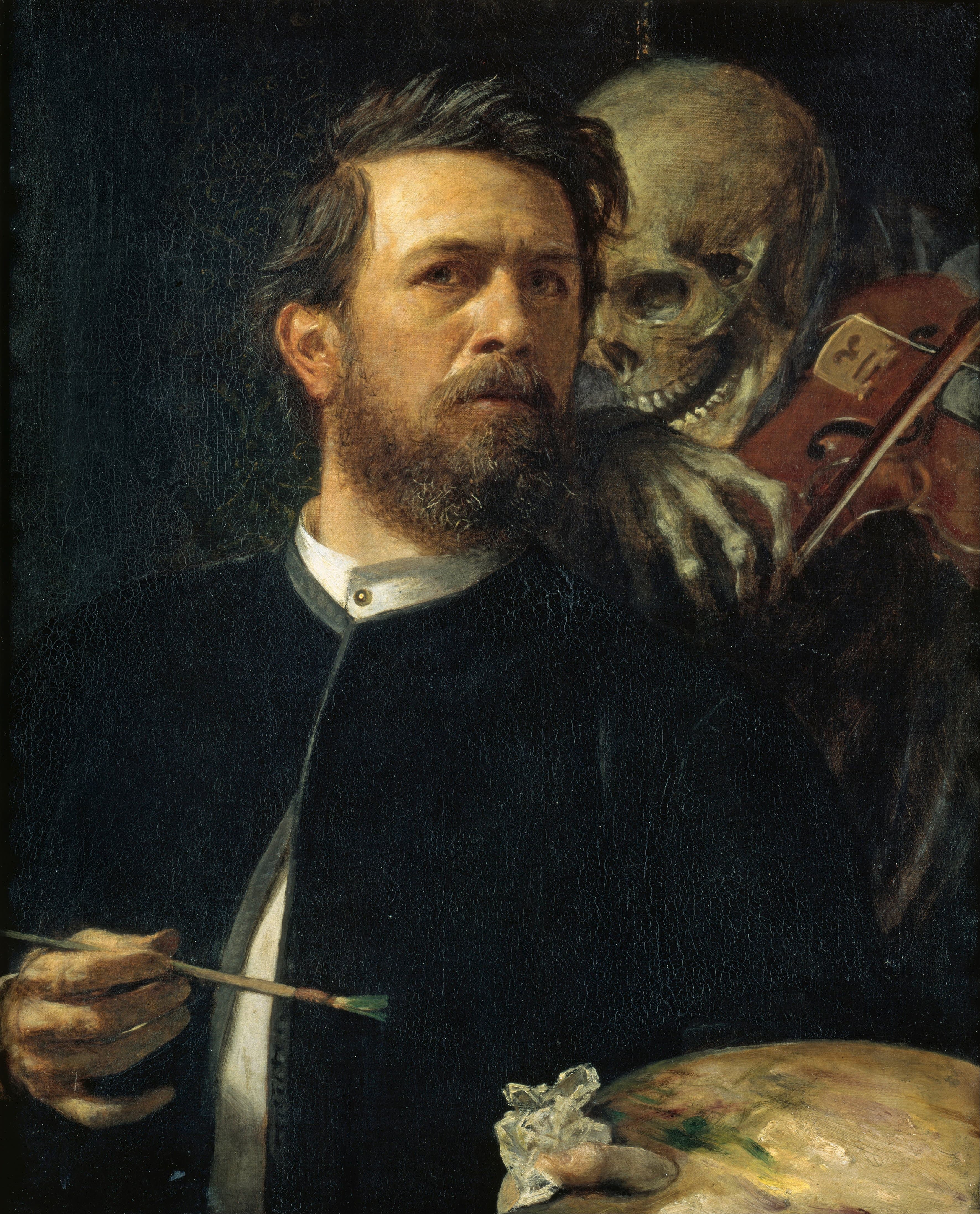 Self-Portrait with Death Playing the Fiddle，作者 阿诺德·勃克林