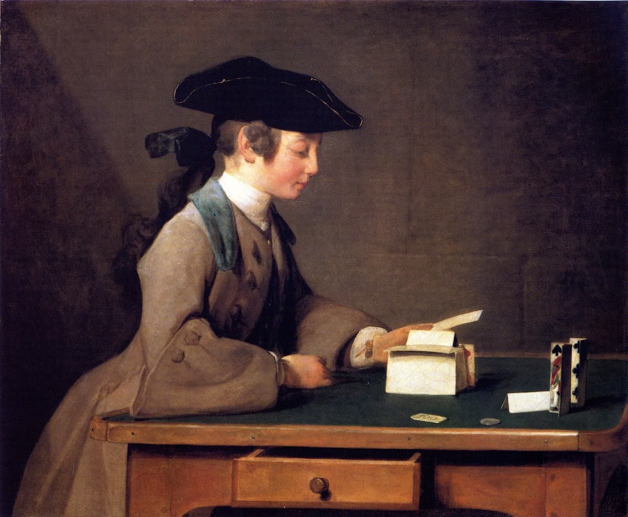 The House of Cards，作者 Jean-Siméon Chardin
