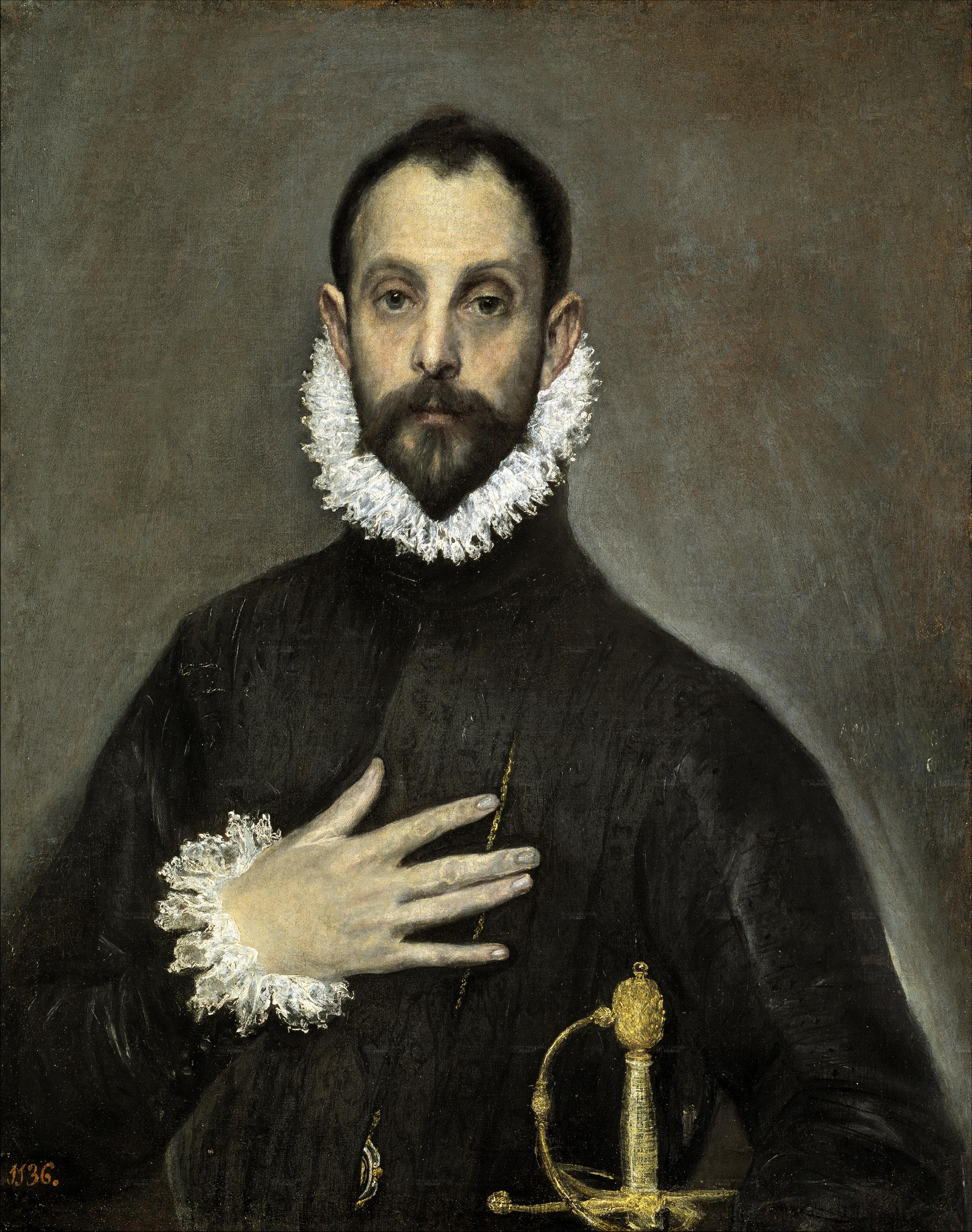 The Nobleman with His Hand on His Chest，作者 埃尔·格列柯