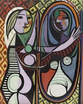 Girl Before a Mirror，作者 Pablo Picasso
