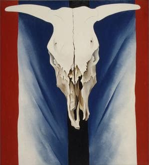 Cow's Skull: Red, White, and Blue，作者 Georgia O'Keeffe