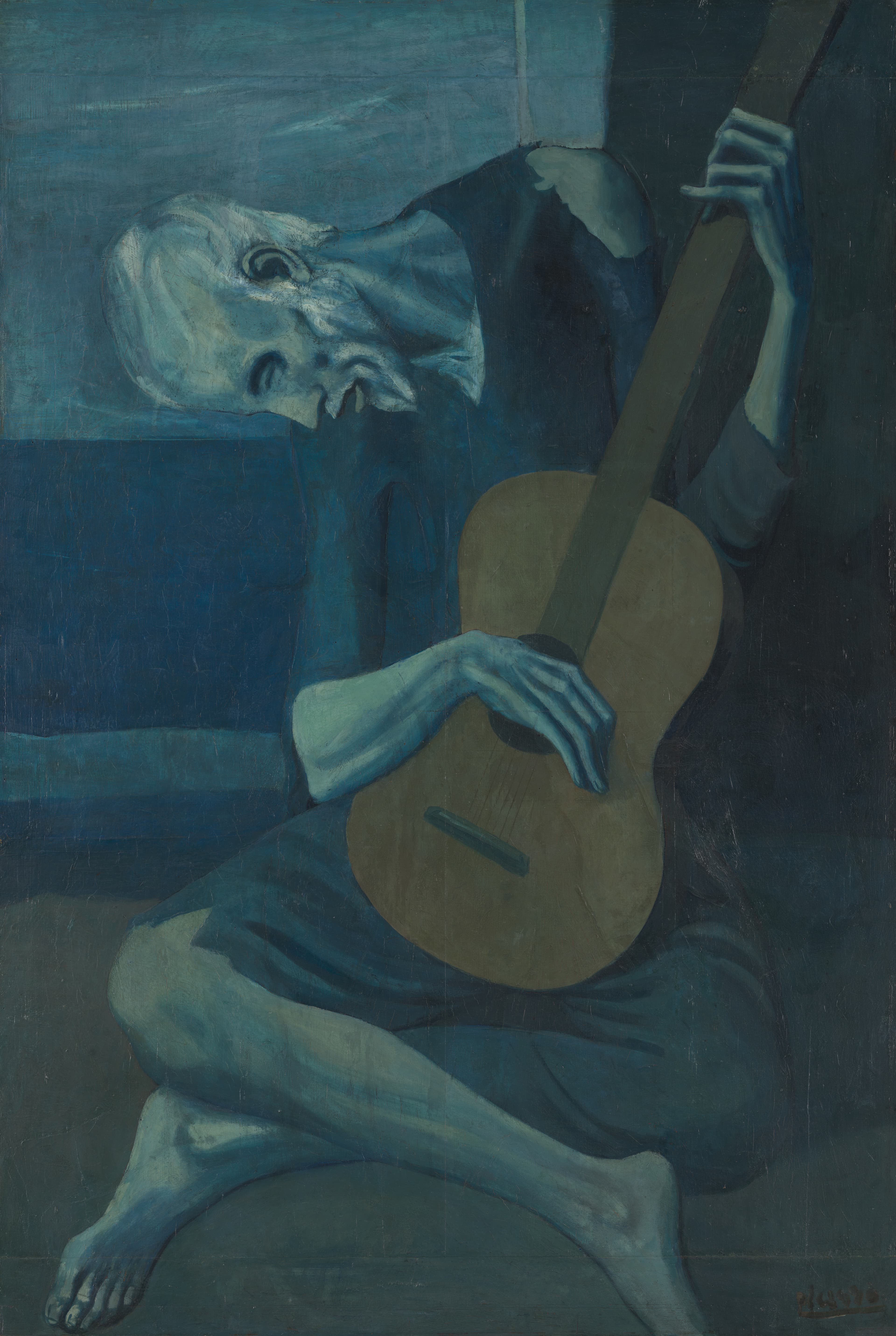 The Old Guitarist，作者 Pablo Picasso
