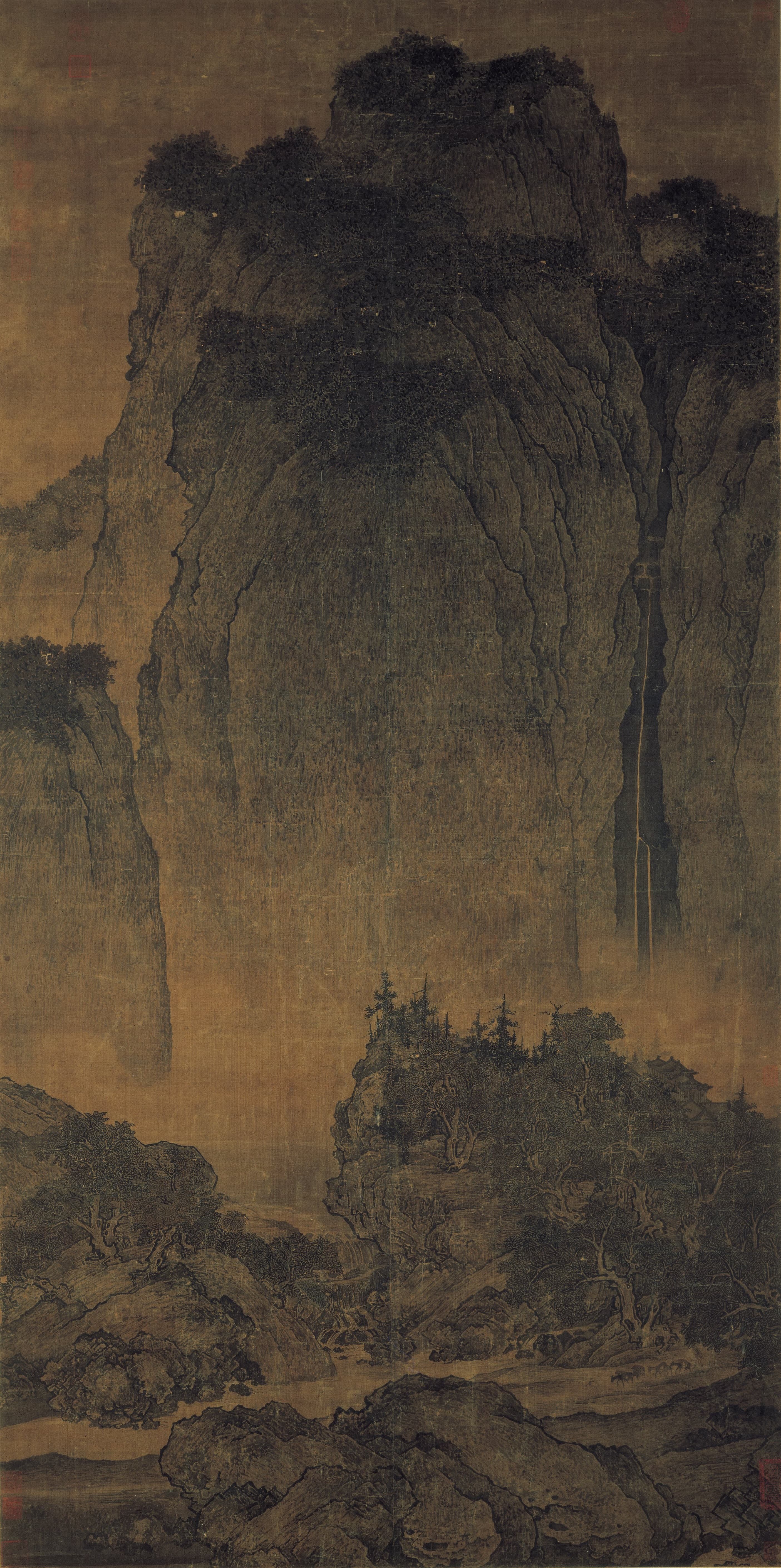 Travelers among Mountains and Streams,作者 范宽