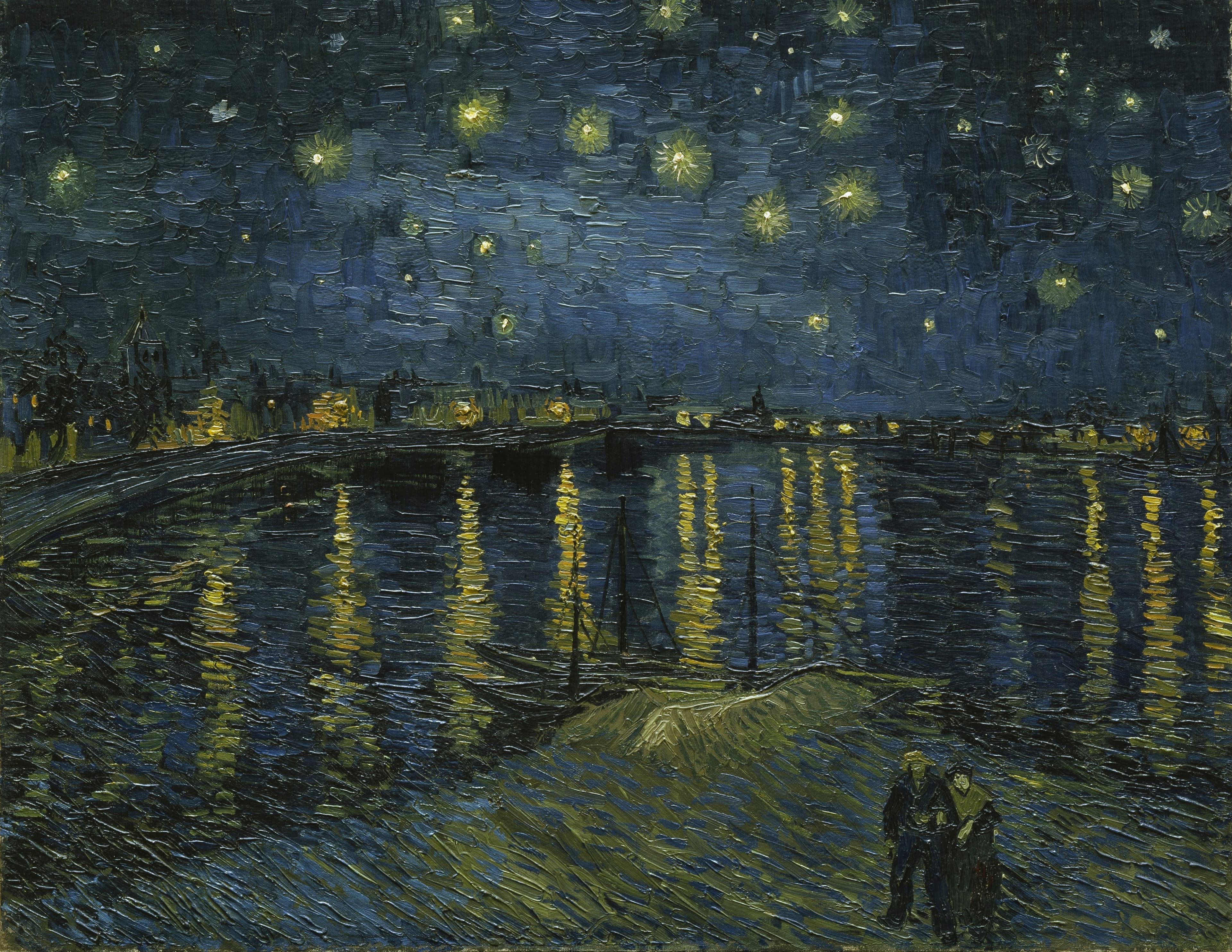 Starry Night Over the Rhône,作者 文森特·梵高