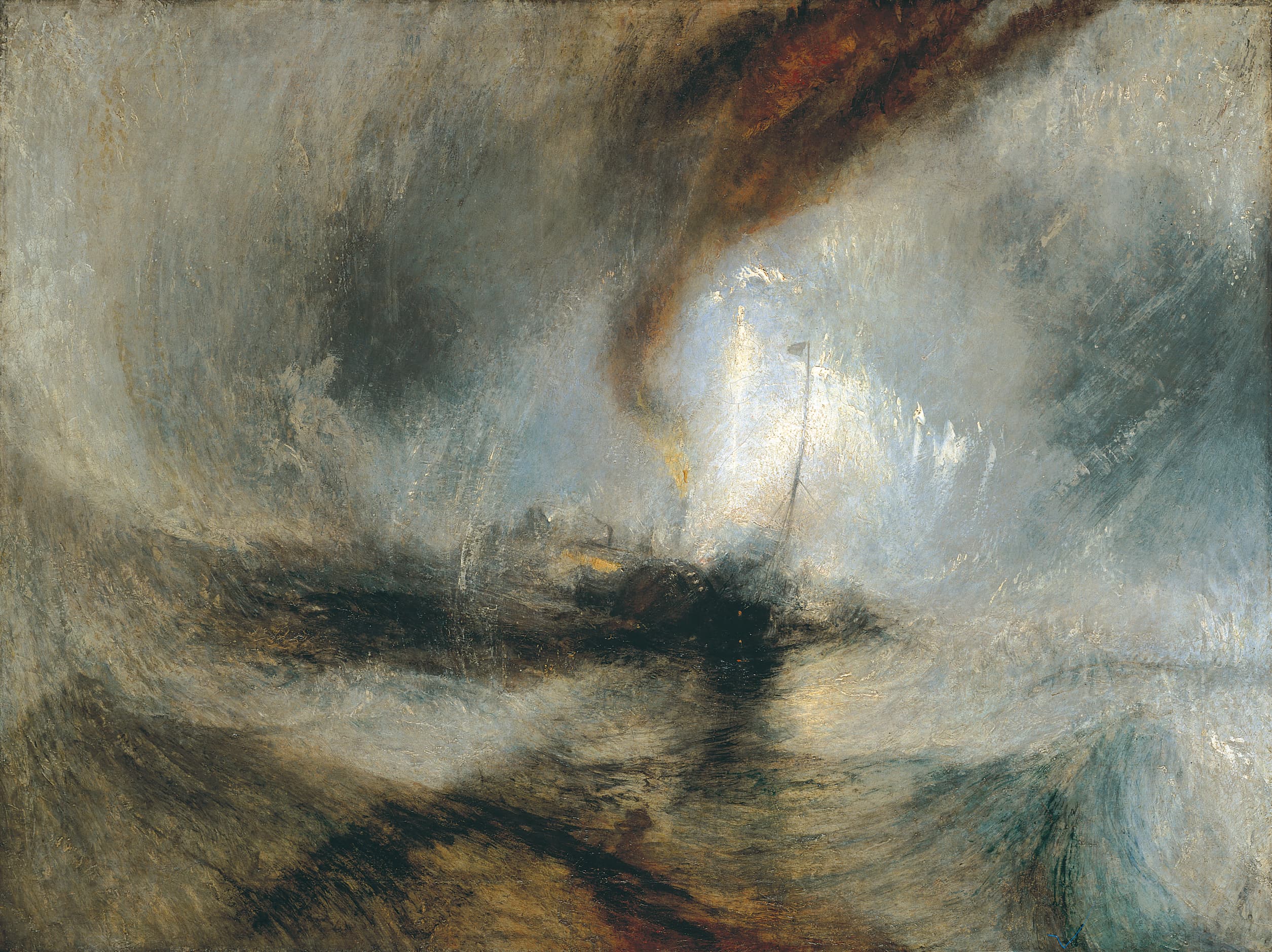 Snow Storm: Steam-Boat off a Harbour's Mouth,作者 J.M.W. Turner
