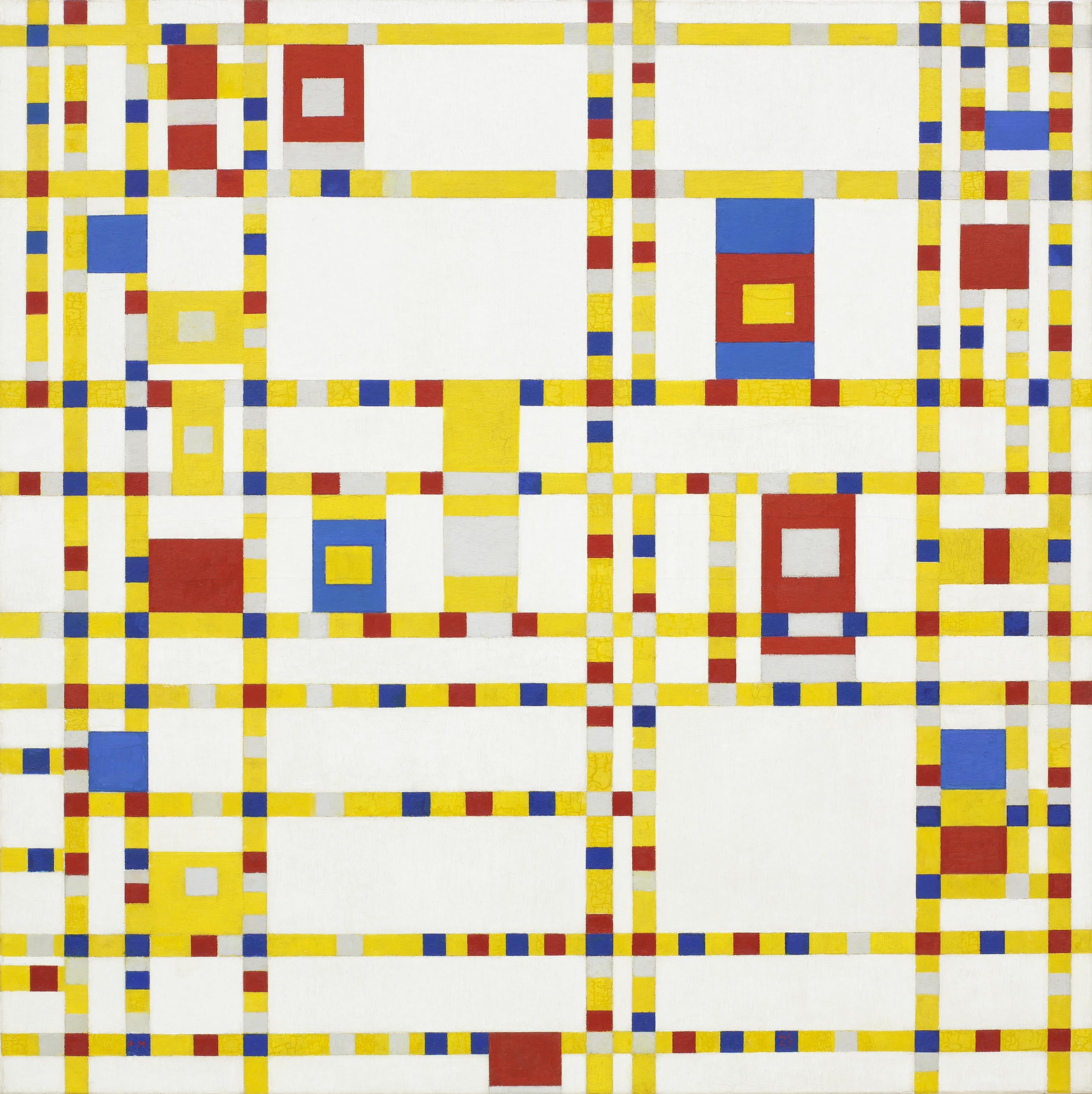 Broadway Boogie Woogie,作者 Piet Mondrian