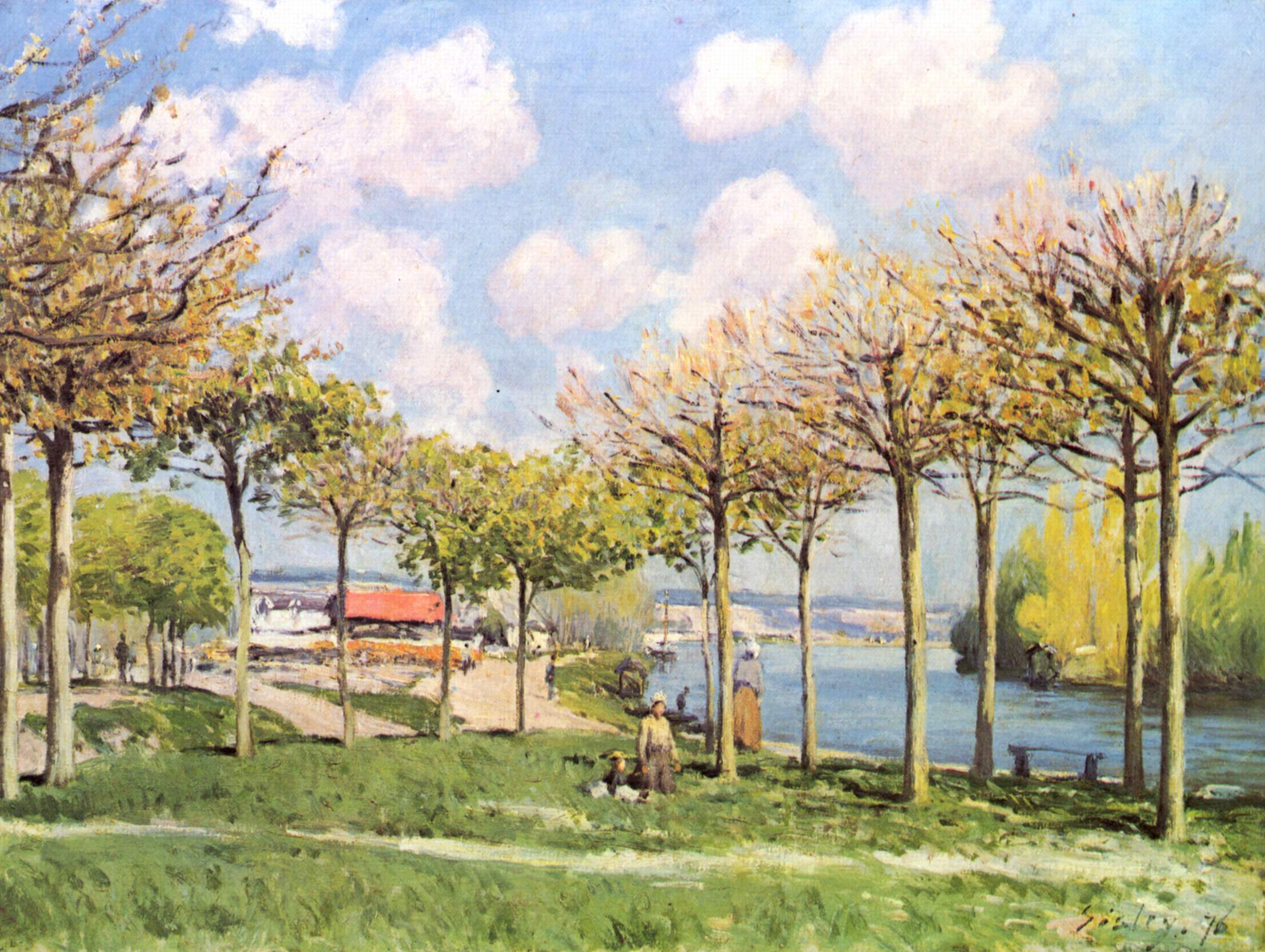 The Seine at Bougival,作者 阿尔弗雷德·西斯莱